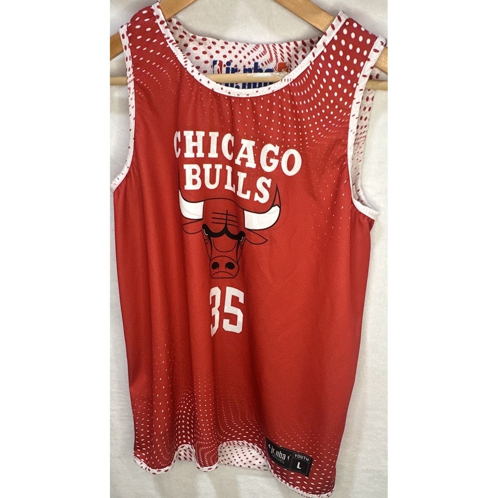 Jr. NBA Leagues Chicago Bulls Reversible Youth Basketball Jersey L Red/White #35